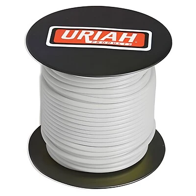 Automotive Wire, Insulation, White, 12 AWG, 100-Ft. Spool