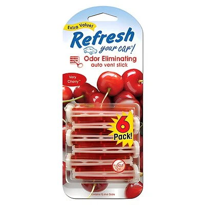 Vent Stick Verry Cherry Scent Air Freshener, 6 Count
