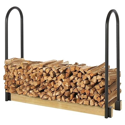 Tubular Steel Adjustable Log Rack Kit 13 In. X 42 In. Black