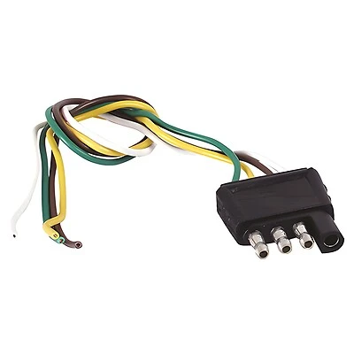 Trailer End Connector Harness, 4-Way Flat, 12 In.
