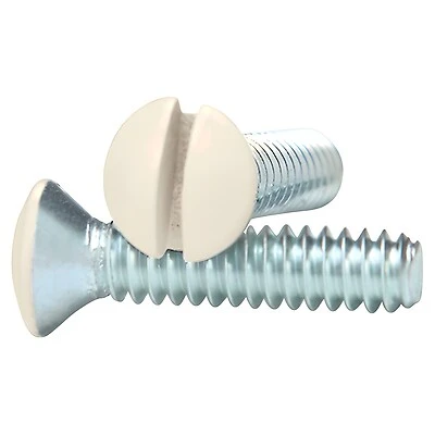 Amerelle Ivory Steel Wall Plate Screws 10 pk
