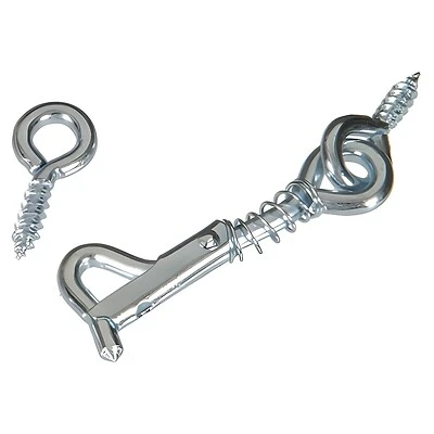 852773 Zinc Plated Safety Hook And Eye Latch, 2 Inch, Single Item