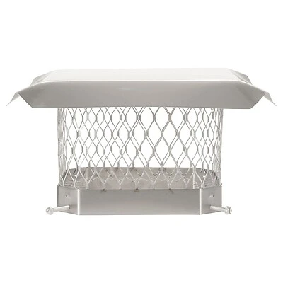 Chimney Cap, Single Flue, Stainless Steel, 9 x 9 In..
