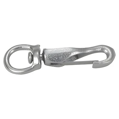Swivel Spring Snap, Round Eye, Nickel Plated, #334, 3/8-In.