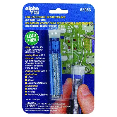 Lead-Free Electrical Solder, 0.25-oz., .032-Diameter