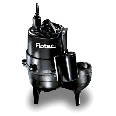 1/2 Hp Cast Iron Sewage Ejector Pump With Tethered Switch, 9000 Gph