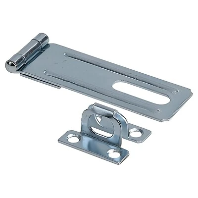4-1/2" Fixed Staple Safety Hasps, Zinc Plated, Model 851408 By Hillman