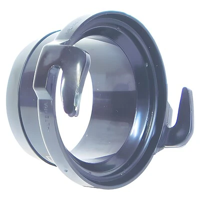 US Hardware RV-309B Hose Adapter with Bayonet Hook, 3 in ID, ABS, Black