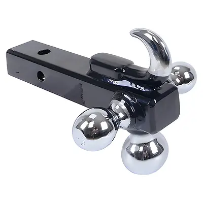 Ball Mount With Hook, Tri-Ball, 1-7/8 x 2 x 2-5/16-In.