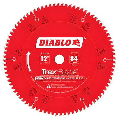 Diablo D1284CD Circular Saw Blade, 12 in Dia, 1 in Arbor, 84-Teeth, Carbide Cutting Edge