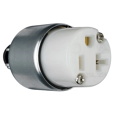 Pass & Seymour 20A White Armored Connector