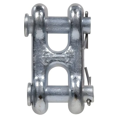 Hardware Essentials Double Clevis Link Hot-dipped Galvanized 3/8 Inch