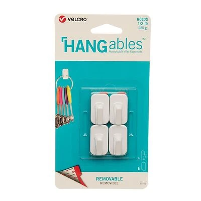 MICRO REMOVE WHT WALL HOOK 4PK