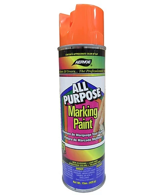 Aervoe 1392 All Purpose Marking Paint - fl. Orange 12oz 4-Pack