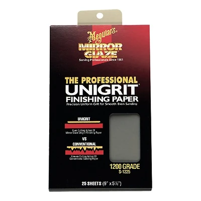 S1225 Mirror Glaze Unigrit Finishing Paper 1200 Grit - 25 Sheets