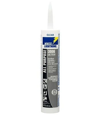 3006 Ultra Elastomeric Sealant, Clear, 10-oz.