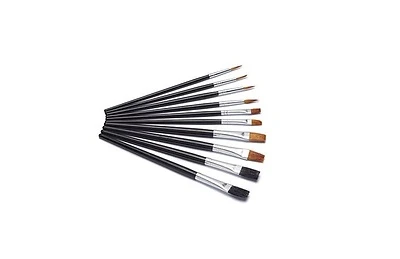 S/GOOD FLAT ART BRUSH 10PK ASST