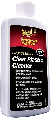 M1708 Mirror Glaze Clear Plastic Cleaner - 8 Ounce Bottle