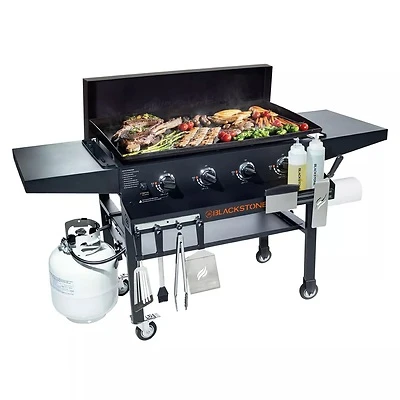 Griddle Cooking Station, 4 Burners, 60K BTUs, 36-In.