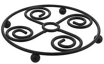 Spectrum Scroll 8.5 in. W x 8.5 in. L Black Steel Trivet 1 pk