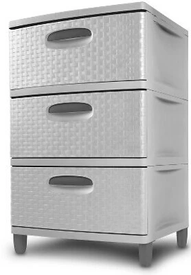 3 Drawer Storage Unit In Gray - Versatile Organization Solution