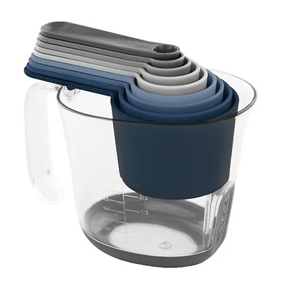 Tovolo Assorted Plastic Magnetic Nested Measuring System With Cups And Spoons