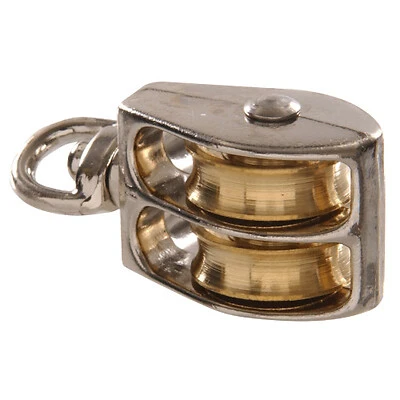 1‑Inch Heavy‑Duty Double‑Sheave Swivel Pulley – Hillman Model 321600