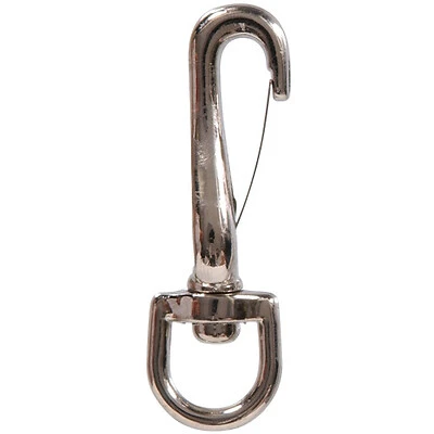 1/2" Swivel Round Eye Spring Snap - Zinc Die Cast, Nickel Plated
