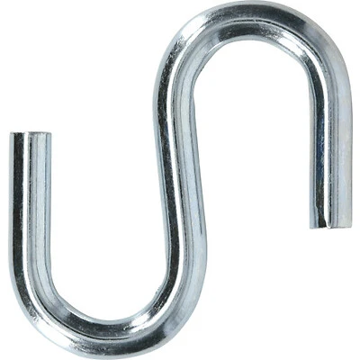 S Hook 0.366 Wire Size X 3-1/2 Length - Heavy Duty Zinc Coated