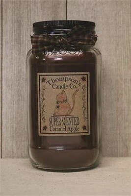 Large Caramel Apple Mason Jar Candle – Hand‑Poured Soy Wax