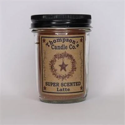 Latte‑Scented Mini Mason Jar Candle – Hand‑Poured Soy Wax, 4‑Hour Burn