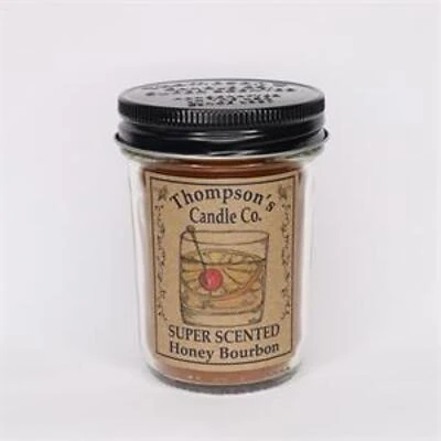 Honey‑Infused Bourbon Mini Mason Jar Candle – Hand‑Poured Soy Wax