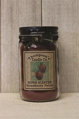 Strawberry Patch Mason Jar Candles - 12 Oz Scented Candle