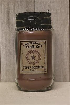 Large Latte Scented Mason Jar Candle – Rustic Home Fragrance