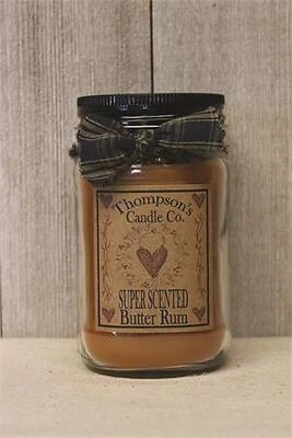 Butter Rum Mason Jar Candle - 12 Ounce Scented Candle
