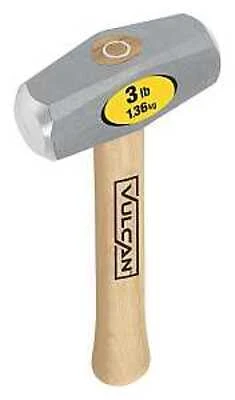 Vulcan 34520 Drilling Hammer, 3 Lb Steel Head, Hickory Handle