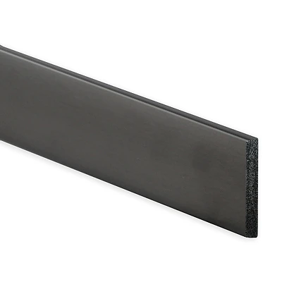 Inteplast Ebony Square‑Edge Polystyrene Baseboard – 8 ft, 2½″ Wide, ½″ Thick