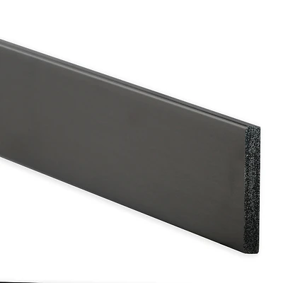 Inteplast 8‑Ft Black Square‑Edge Polystyrene Baseboard Moulding – 3" Wide, ½" Thick
