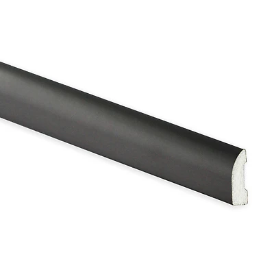 Black Polystyrene Baseboard Moulding – 7 ft Square‑Edge, 1" Wide, 1¼" Thick