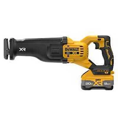 DEWALT 20V MAX XR Brushless Cordless Reciprocating Saw Kit – 8 Ah PowerPack Battery Included