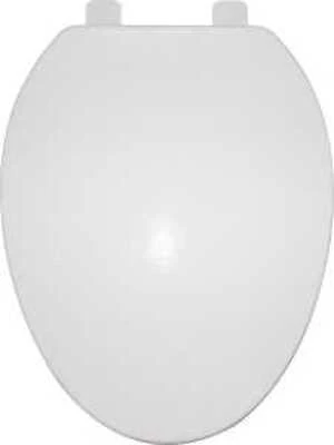 ProSource Q-019-WH Elongated Toilet Seat, 19 In, Slow Close, White