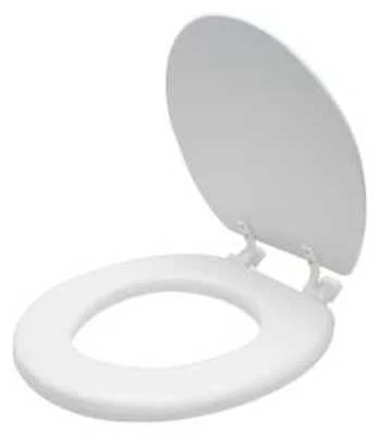 S001-wh Round Soft Toilet Seat, 17 Inch, White For Round Bowls