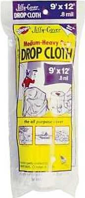 Warp's 8JC-912 Plastic Drop Cloth, 0.8 Mil, 9 Ft x 12 Ft
