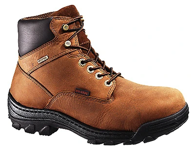 Durbin Waterproof Work Boots, Medium Width, Brown Nubuck Leather, Men's Size 9