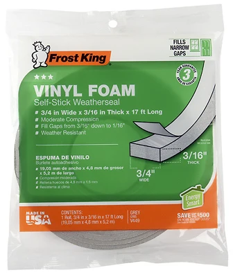 Vinyl Foam Tape 3/4W 17' V449H