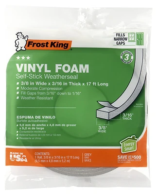 Vinyl Foam Tape 3/8W 17' V443H