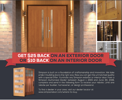 Simpson Door Company Rebate