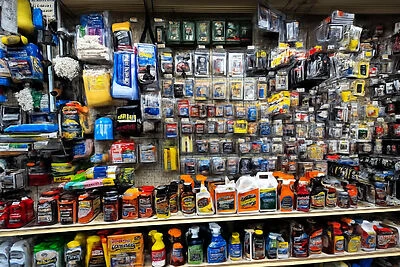 Automotive Cleaning Supplies and Oils.