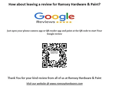 Scan the QR code or click on photo to leave a review. Thank You