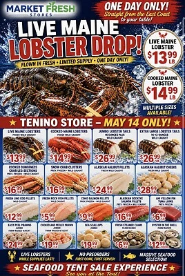 Market Fresh Tenino Location - Lobster Sale